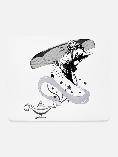 Magic Lampe Gleitschirmflug - Mousepad (Querformat) - Weiß