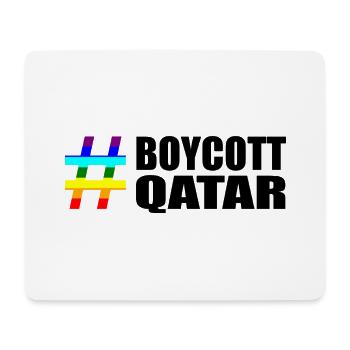 Boycott Qatar Sayings Rainbow - Mouse Pad (horizontal) - white - Front