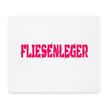Fliesenleger Design - Mousepad (Querformat) - Weiß - Vorne