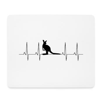 Kangaroo kangaroo girl woman australia gift - Mouse Pad (horizontal) - white - Front