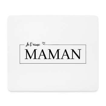Je t’aime maman - Tapis de souris (format paysage) - blanc - Devant