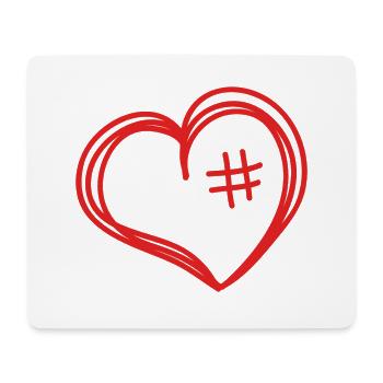 Herz Liebe Herzschmerz Beziehung romantik Geschenk - Mousepad (Querformat) - Weiß - Vorne