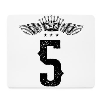 5 Number crown - Mouse Pad (horizontal) - white - Front