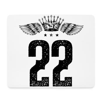 22 Number crown - Mouse Pad (horizontal) - white - Front