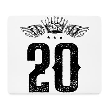 20 Zahl Krone - Mousepad (Querformat) - Weiß - Vorne