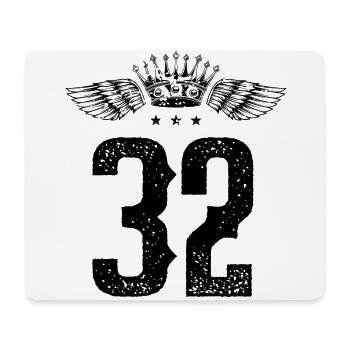 32 Number crown - Mouse Pad (horizontal) - white - Front