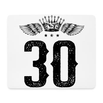 30 Number crown - Mouse Pad (horizontal) - white - Front