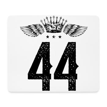 44 Zahl Krone - Mousepad (Querformat) - Weiß - Vorne