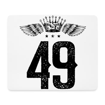 49 Zahl Krone - Mousepad (Querformat) - Weiß - Vorne