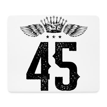 45 Zahl Krone - Mousepad (Querformat) - Weiß - Vorne