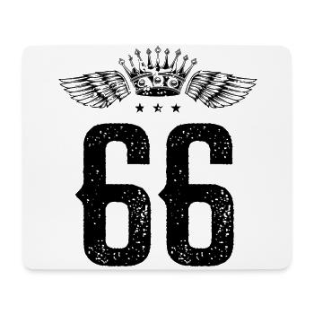 66 Zahl Krone - Mousepad (Querformat) - Weiß - Vorne