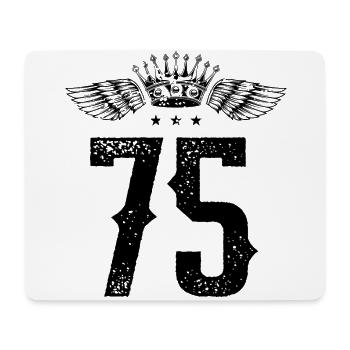 75 Number crown - Mouse Pad (horizontal) - white - Front