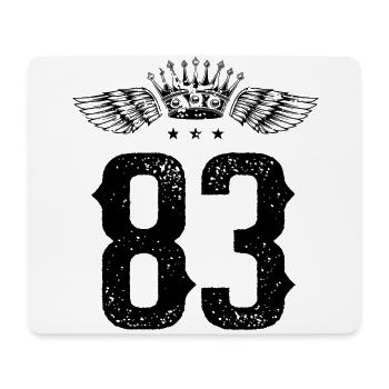 83 Number crown - Mouse Pad (horizontal) - white - Front
