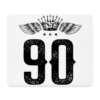 90 Number crown - Mouse Pad (horizontal) - white - Front