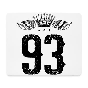 93 Number crown - Mouse Pad (horizontal) - white - Front