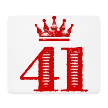 41 Zahl Krone - Mousepad (Querformat) - Weiß - Vorne