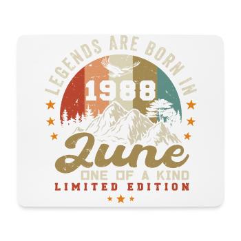 Juin 1988 anniversaire Juin 1988 Juin - Tapis de souris (format paysage) - blanc - Devant