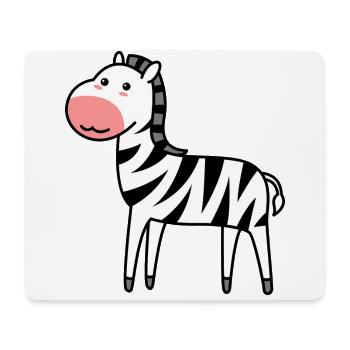 Zebra Comic Animal - Mouse Pad (horizontal) - white - Front