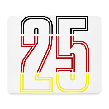 25 symbole numérique Allemagne - Tapis de souris (format paysage) - blanc - Devant