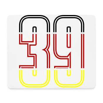39 Symbole numérique Allemagne - Tapis de souris (format paysage) - blanc - Devant