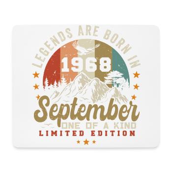 September 1968, born in 1968 - Mouse Pad (horizontal) - white - Front