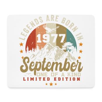 September 1977, born in 1977 - Mouse Pad (horizontal) - white - Front