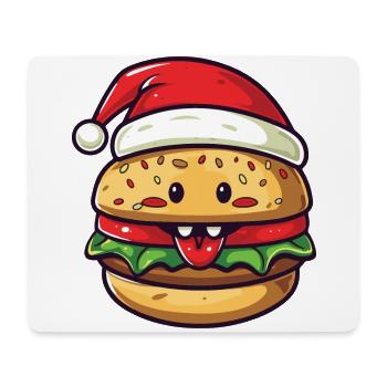 Burgers de Noël - Tapis de souris (format paysage) - blanc - Devant