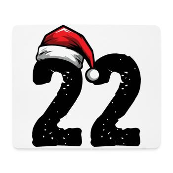 22 Numéro Noël - Tapis de souris (format paysage) - blanc - Devant