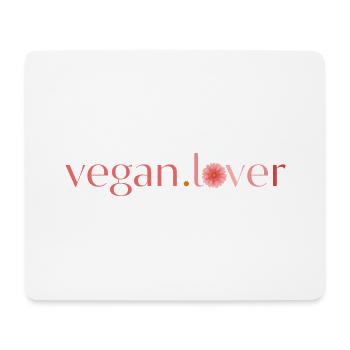 Vegan lover pink flower - Tapis de souris (format paysage) - blanc - Devant