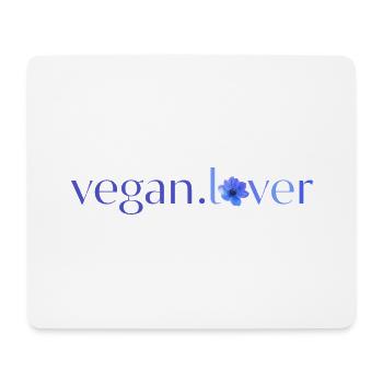 Vegan lover blue flower - Tapis de souris (format paysage) - blanc - Devant
