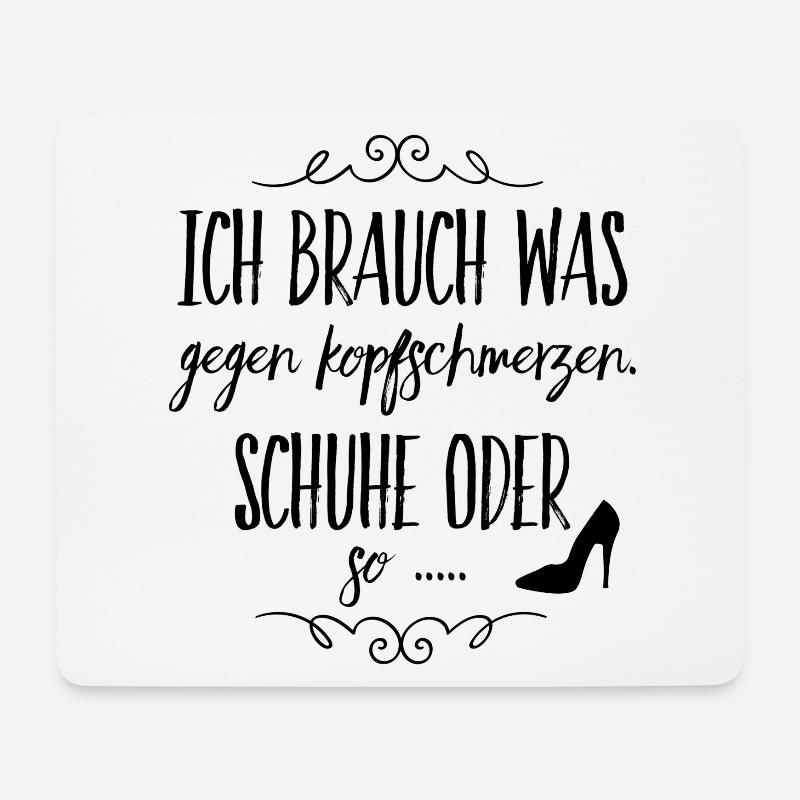 Schuhe gegen Kopfschmerzen - Mousepad (Querformat) - Weiß