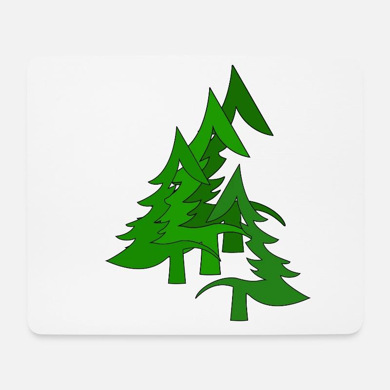 Fir forest, forest, fir trees - Mouse Pad (horizontal) - white