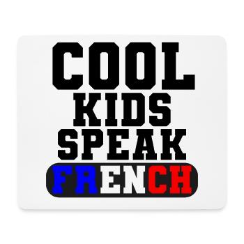 French language Cool Kids Speak Gift for France - Mouse Pad (horizontal) - white - Front