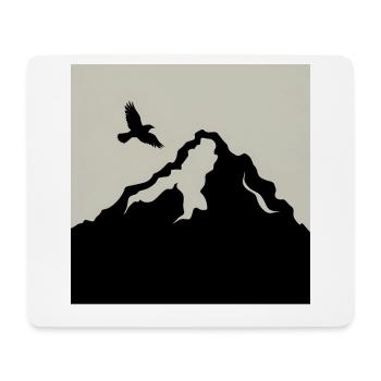 Montagne Oiseau volant En plein air Ciel Randonnée Forêt - Tapis de souris (format paysage) - blanc - Devant