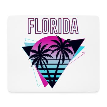 Florida USA Miami Amerika Sommer Palmen Neon Bunt - Mousepad (Querformat) - Weiß - Vorne
