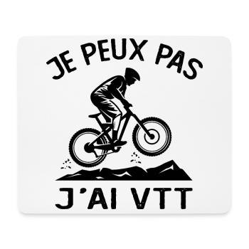 Je Peux Pas J'ai VTT - Tapis de souris (format paysage) - blanc - Devant