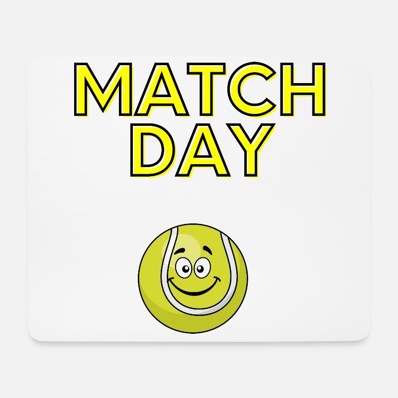 Tennis: Spieltag - Mousepad (Querformat) - Weiß