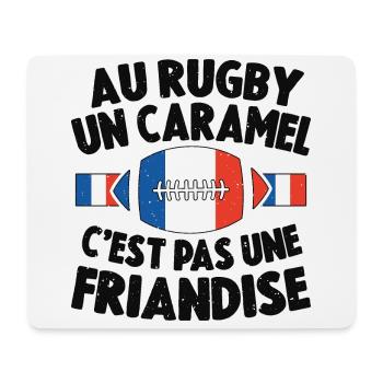 Au Rugby Un Caramel C'est Pas Une Friandise - Tapis de souris (format paysage) - blanc - Devant