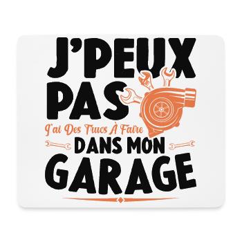Je Peux Pas J'ai Des Trucs À Faire Dans Mon Garage - Tapis de souris (format paysage) - blanc - Devant