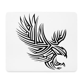 Adler Tribal Tattoo - Mousepad (Querformat) - Weiß - Vorne