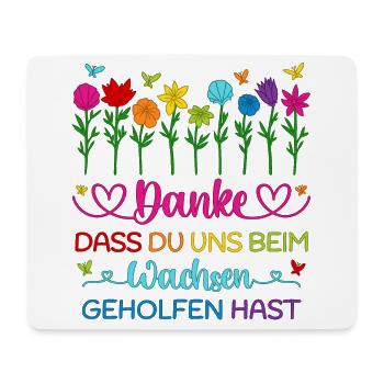 Kindergarten Danke Blumen Wachsen Abschied Kita - Mousepad (Querformat) - Weiß - Vorne