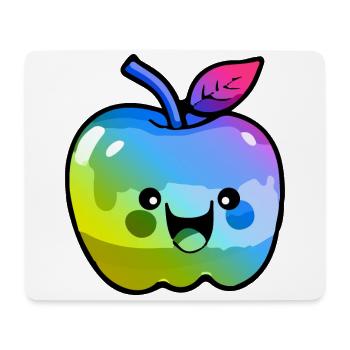 Apfel Comic Bunt - Mousepad (Querformat) - Weiß - Vorne