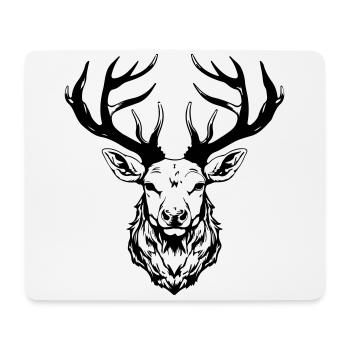 Deer Head - Mouse Pad (horizontal) - white - Front