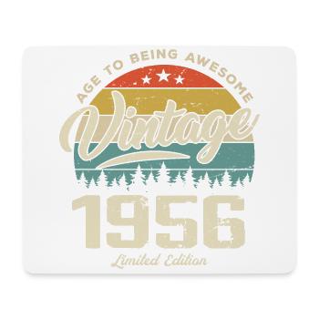 Vintage 1956 Retro Style Anniversary Gift 1956 - Mouse Pad (horizontal) - white - Front