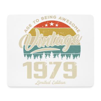 Jahrgang 1979 Jubiläumsgeschenk im Retro-Stil 1979 - Mousepad (Querformat) - Weiß - Vorne
