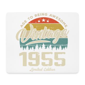 Vintage 1955 Retro Style Anniversary Gift 1955 - Mouse Pad (horizontal) - white - Front