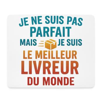 Le meilleur livreur du monde - Tapis de souris (format paysage) - blanc - Devant
