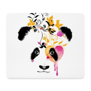 Panda colorful abstract color nature art art - Mouse Pad (horizontal) - white - Front
