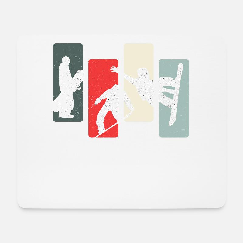 Snowboarding Snowboarder Snowboard Design Shirt - Mousepad (Querformat) - Weiß