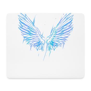 BLUE ANGEL WINGS - Energie Engelsflügel Rücken - Mousepad (Querformat) - Weiß - Vorne